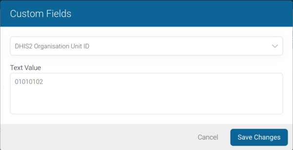 Field value dialog